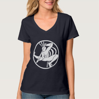 Camiseta Blanco de la silueta de Ogum