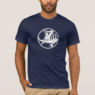 Camiseta Blanco de la silueta de Ogum