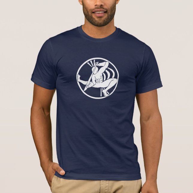 Camiseta Blanco de la silueta de Ogum (Anverso)