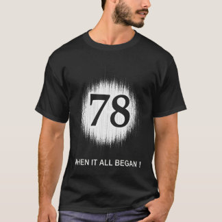 CAMISETA BLANCO DE LAS FECHAS DE NACIMIENTO 78