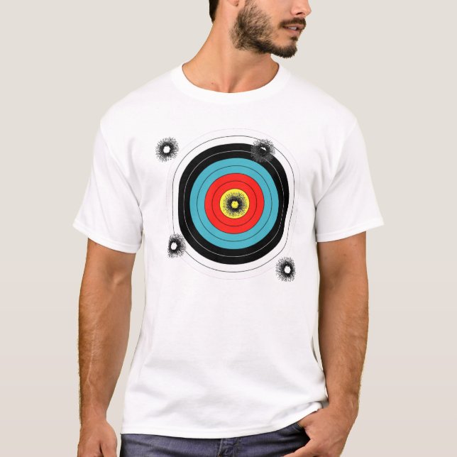 Camiseta Blanco de los armas de las balas de los agujeros (Anverso)