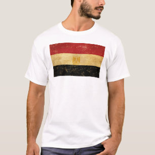 Camiseta Blanco de los hombres de la bandera egipcia