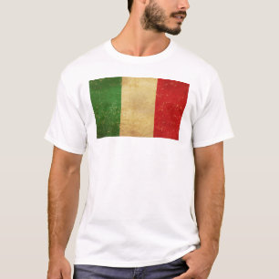 Camiseta Blanco de los hombres de la bandera italiana