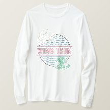 Blanco de manga larga del sol del ala