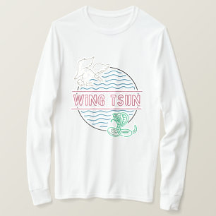 Camiseta Blanco de manga larga del sol del ala