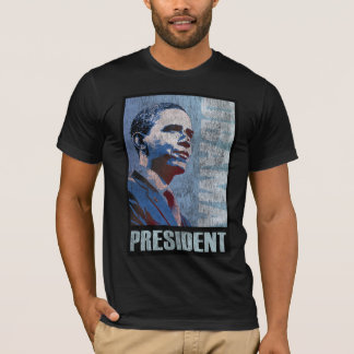 Camiseta Blanco de Obama y azul rojos