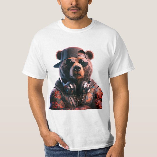 Camiseta blanco de oso fresco (Anverso)