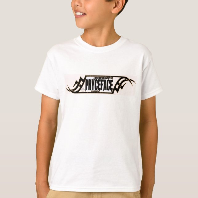Camiseta Blanco de Pryceface en blanco (Anverso)