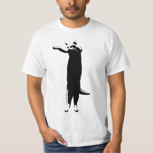 Camiseta Blanco del black'n de Longcat