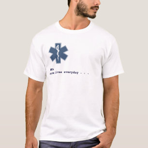 Camiseta Blanco del diaysis de EMT