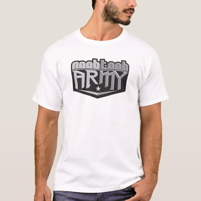Camiseta Blanco del ejército de NooBTooB (Anverso)