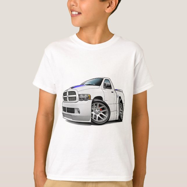 Camiseta Blanco del espolón de Dodge SRT10 (Anverso)
