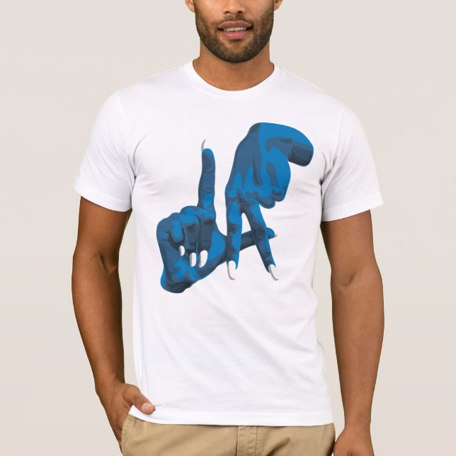 Camiseta Blanco del LA + Parte posterior (Anverso)