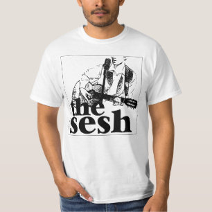 Camiseta Blanco del logotipo "del sesh" de los hombres