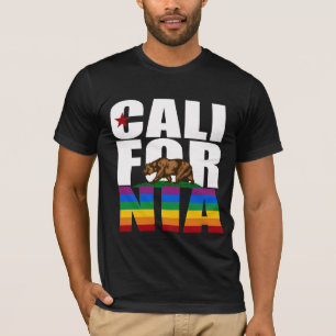 CAMISETA BLANCO DEL ORGULLO DE CALIFORNIA