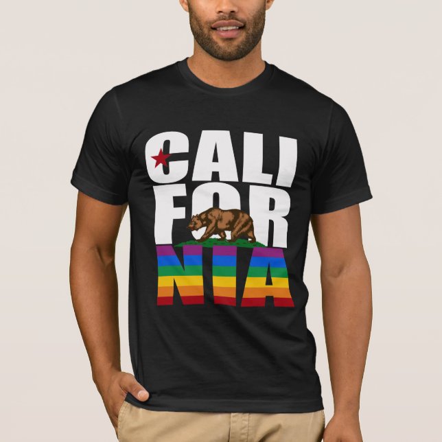 CAMISETA BLANCO DEL ORGULLO DE CALIFORNIA (Anverso)
