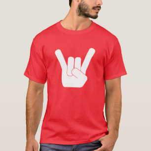 Camiseta Blanco del Rótulo de la roca