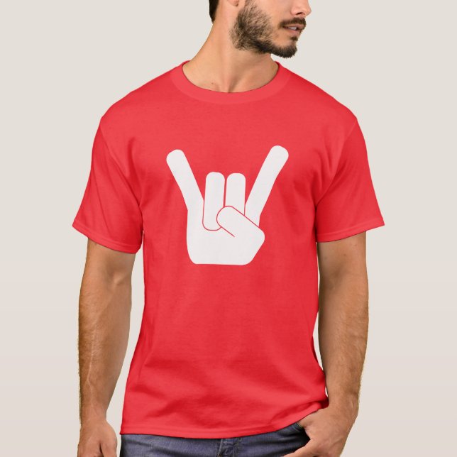 Camiseta Blanco del Rótulo de la roca (Anverso)