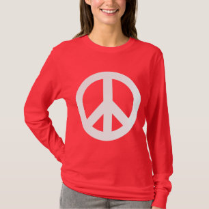 Camiseta Blanco del signo de la paz
