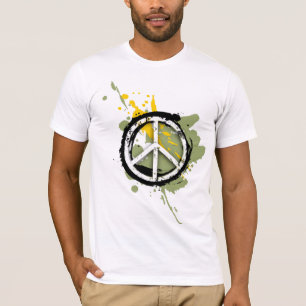 Camiseta Blanco del signo de la paz en sudadera con capucha