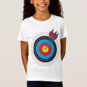 Camiseta Blanco del tiro al arco con las flechas