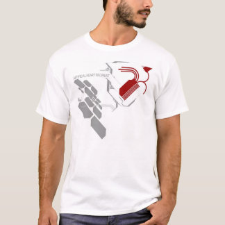 Camiseta blanco del trasplante de corazón artificial