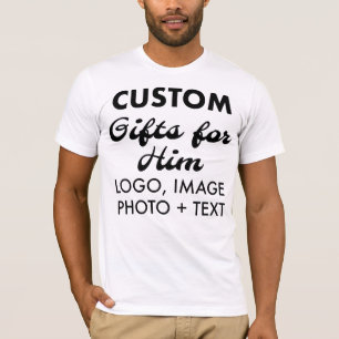 Camiseta blanco delgada de los hombres personaliza