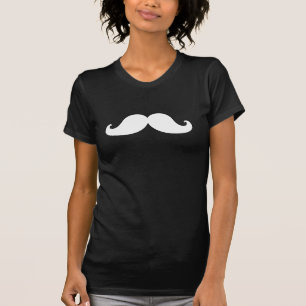CAMISETA BLANCO DIVERTIDO DEL BIGOTE EL %PIPE%