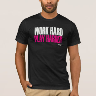 Camiseta blanco duro del juego del trabajo más difícilmen
