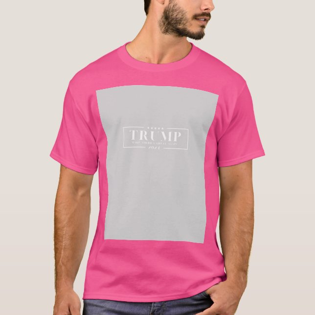 Camiseta Blanco En La Versión 13 De Gris Trump (Anverso)
