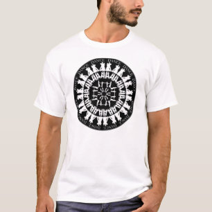 Camiseta Blanco en mandala negra del baile de salón de
