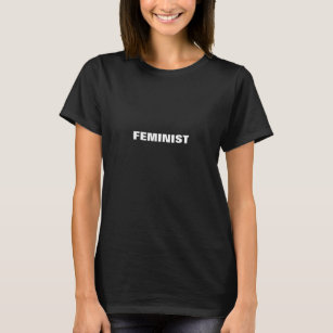 Camiseta Blanco feminista negro moderno