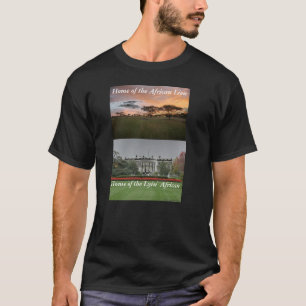 Camiseta blanco-house, Serengeti, Sunset_Mbalageti, o