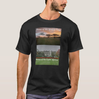 Camiseta blanco-house, Serengeti, Sunset_Mbalageti, o