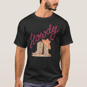 Camiseta Blanco Howdy Vintage Rodeo Occidental País Sureño