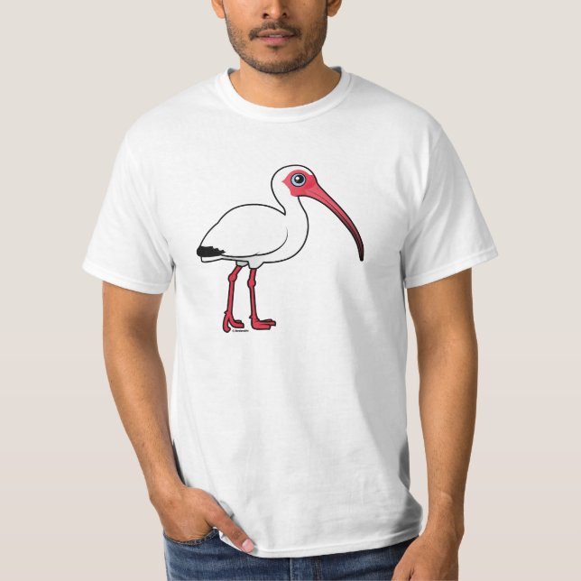 Camiseta Blanco Ibis de Birdorable (Anverso)