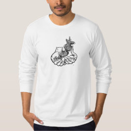 Camiseta Blanco largo fino de la manga T de American