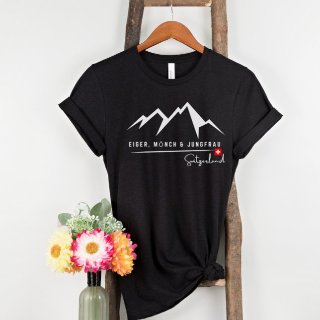 Camiseta Blanco minimalista | Trilogía de los Alpes suizos (Subido por el creador)