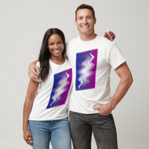 Camiseta Blanco morado azul