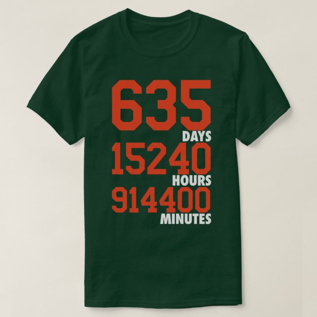 Camiseta Blanco naranja de 635 días (Diseño del anverso)