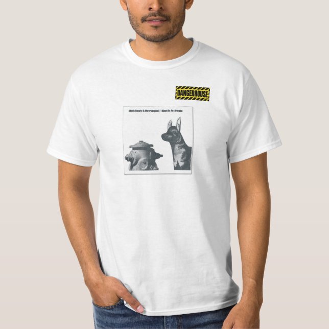 Camiseta BLANCO negro de Dangerhouse de la arcada de Randy (Anverso)