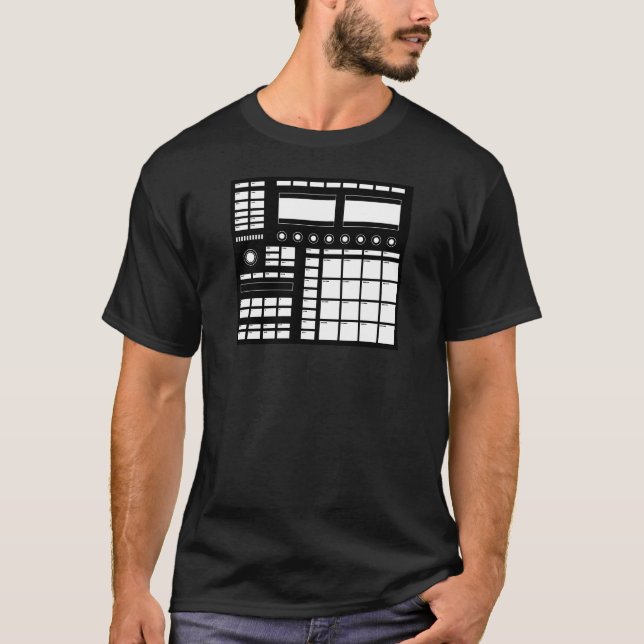 Camiseta Blanco/negro maschine (Anverso)