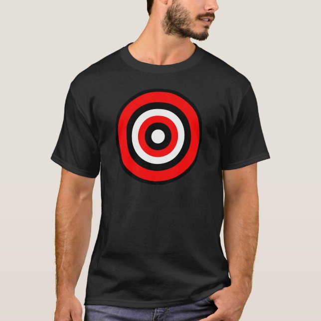 Camiseta Blanco negro rojo de la diana (Anverso)