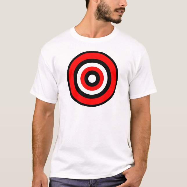 Camiseta Blanco negro rojo de la diana (Anverso)