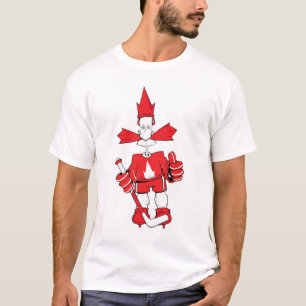 Camiseta Blanco orgulloso del jugador de hockey de Canadá