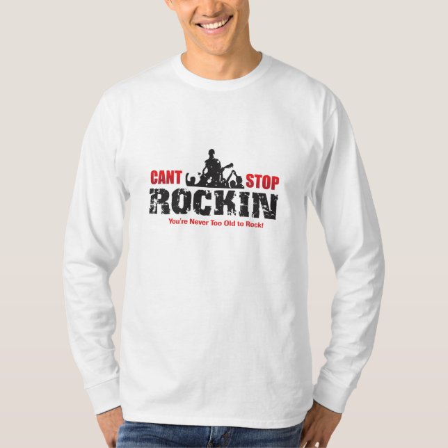 Camiseta Blanco - parada linada Rockin (Anverso)