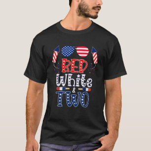 Camiseta Blanco rojo 2 años de edad norteamericano 4 de jul