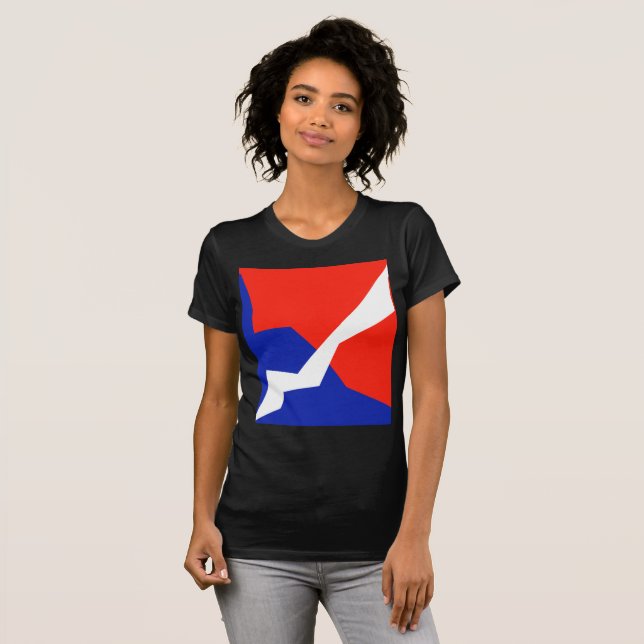 Camiseta Blanco Rojo Azul (Anverso completo)