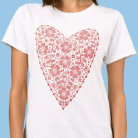 Blanco Rojo Escandinavo Corazón