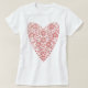 Camiseta Blanco Rojo Escandinavo Corazón (Diseño del anverso)
